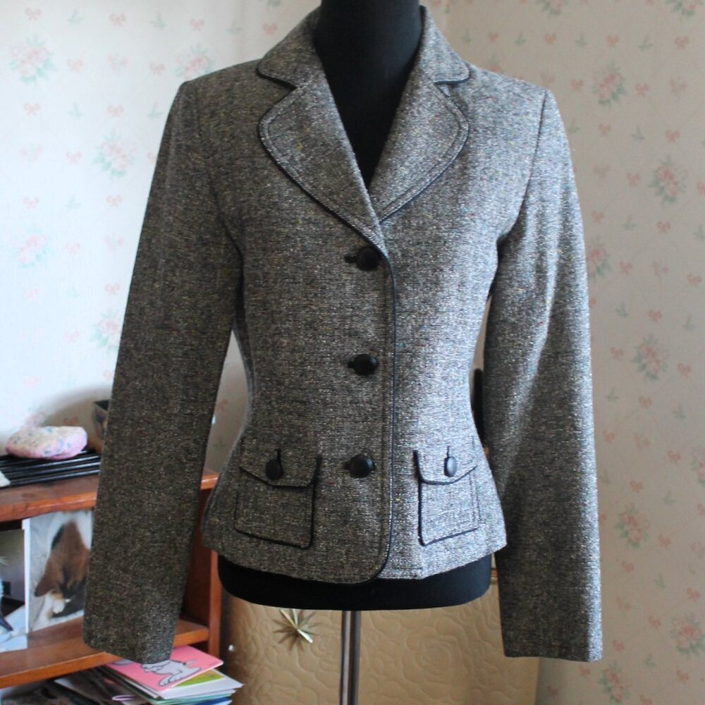 Apt. 9 Black Tweed Blazer, Size 4